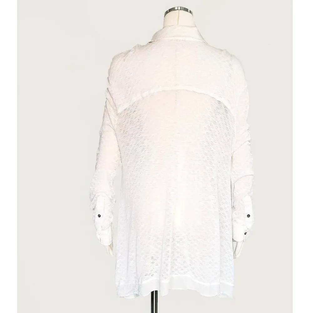 Free People White Asymmetrical Top